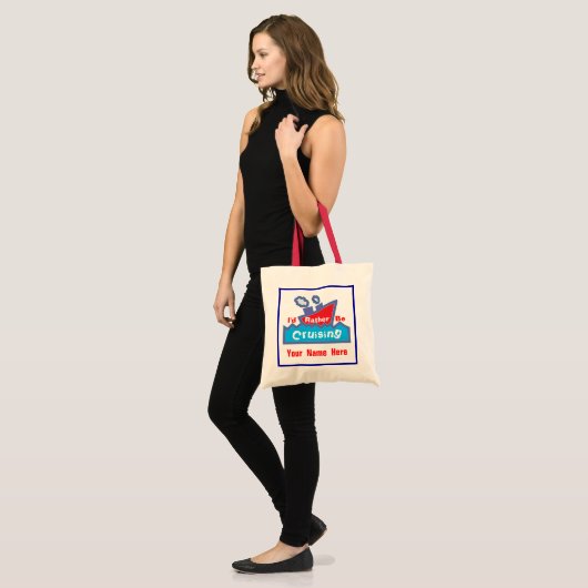 Rood en blauw zijn in plaats daarvan kruisend tote bag (Voorkant (model))