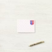 Rood en Blauw, zijn Saksisch Post-it® Notes (Op bureau)