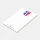 Rood en Blauw, zijn Saksisch Post-it® Notes (Schuin)