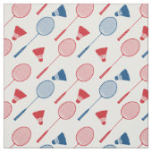 Rood- en blauwe badminton-rackets op wit stof (Swatch)