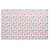 Rood- en blauwe badminton-rackets op wit stof (Fat Quarter)
