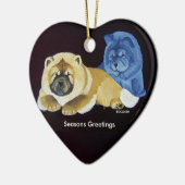 Rood- en blauwe-chow-papegaai keramisch ornament (Links)