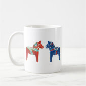 Rood- en blauwe Dala Horse Koffiemok (Links)