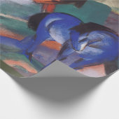 Rood- en blauwe paarden cadeaupapier (Hoek)