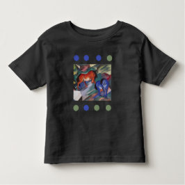 Rood- en blauwe paarden T-Shirt