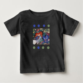 Rood- en blauwe paarden T-Shirt