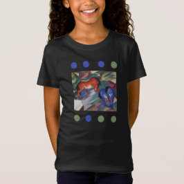 Rood- en blauwe paarden T-Shirt