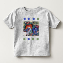 Rood- en blauwe paarden T-Shirt