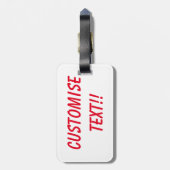 Rood en blauwe Starfish Bagagelabel (Achterkant verticaal)