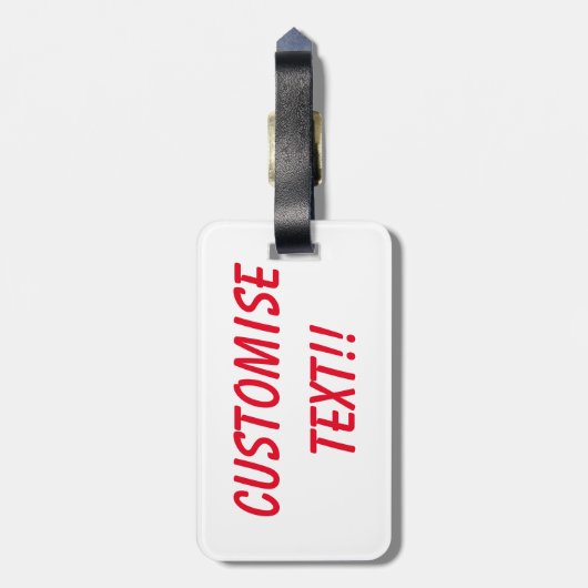 Rood en blauwe Starfish Bagagelabel (Achterkant verticaal)