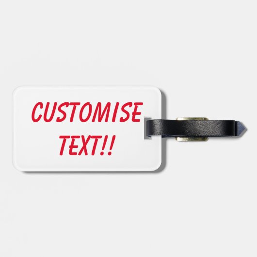 Rood en blauwe Starfish Bagagelabel (Achterkant horizontaal)