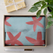 Rood en blauwe Starfish Tissuepapier (Geschenk)
