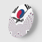 Rood- en blauwe vlaggenelementen ronde klok (Hoek)