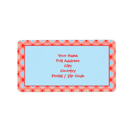 Rood en Blauwgroen blauw gelabeld retouradres Etiket