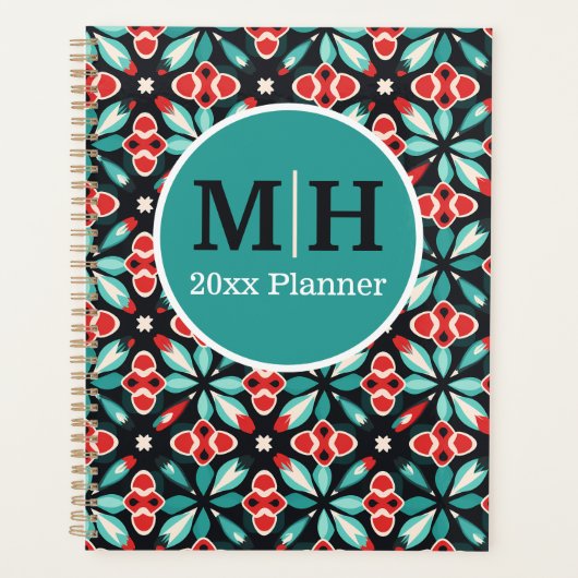 Rood en Blauwgroen Italiaans Planner (Voorkant)