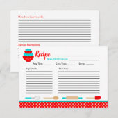 Rood- en Blauwgroen keuken-bridal-receptie-Kaart (Voorkant / Achterkant)