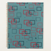 Rood en Blauwgroen kwadraat Delight Planner (Voorkant)
