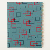 Rood en Blauwgroen kwadraat Delight Planner (Achterkant)