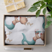 Rood en Blauwgroen rendier met sterren Tissuepapier (Geschenk)