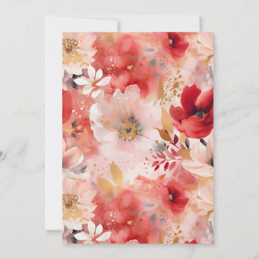 Rood- en blindhout Brunch en bubbelbaar Vrijgezell Kaart (Achterkant)