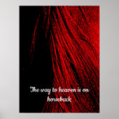 Rood- en Blkack Horse Mane-Poster afdrukken Poster (Voorkant)