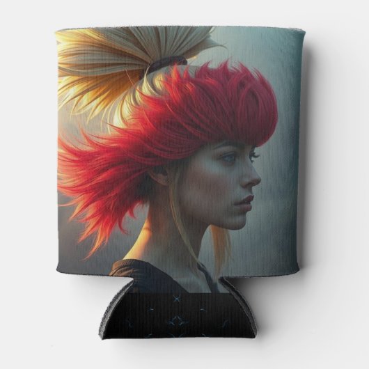 Rood en blond blikjeskoeler (Voorkant)