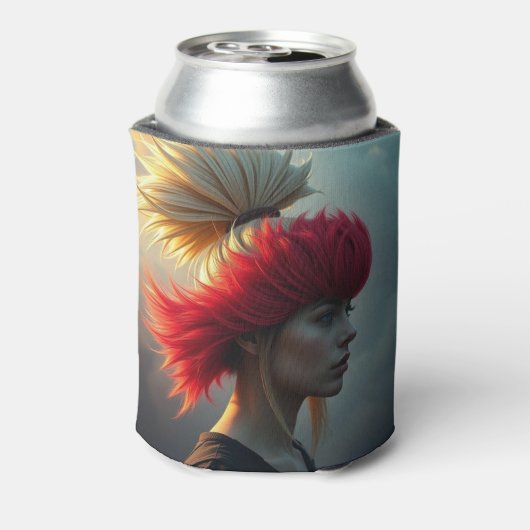 Rood en blond blikjeskoeler (Blikje Achterkant)