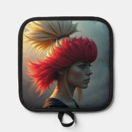 Rood en blond pannenlap