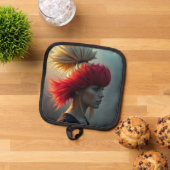 Rood en blond pannenlap (Top down)