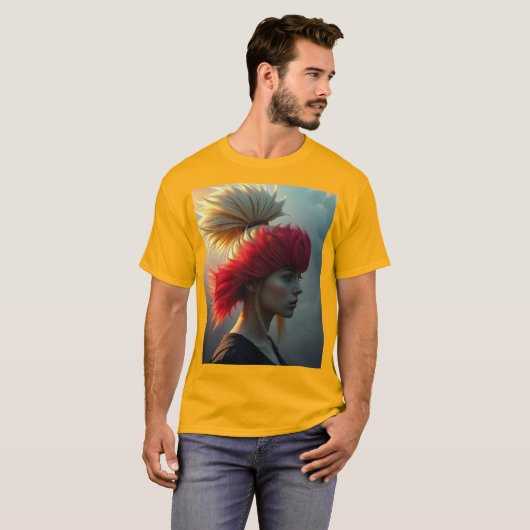 Rood en blond t-shirt (Voorkant volledig)