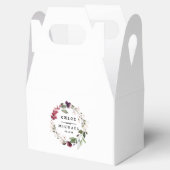 Rood en Blush Roze Bloemkrans Bedankdoosjes (Geopend)