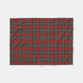 Rood en Bos Groen Gillespie Clan Tartan Fleece Deken (Voorkant (Horizontaal))