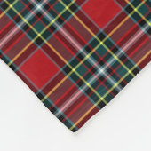 Rood en Bos Groen Gillespie Clan Tartan Fleece Deken (Hoek)