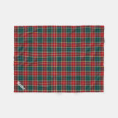 Rood en Bos Groen Plaid Clan Baxter Tartan Fleece Deken (Voorkant (Horizontaal))