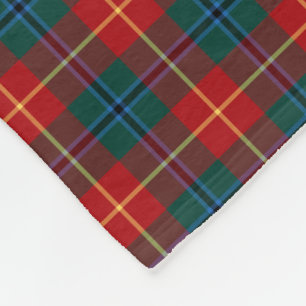Rood en Bos Groene Clan Turnbull Tartan Monogram Fleece Deken