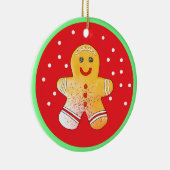 Rood en bruin peperkoek Boy Ornament (Rechts)