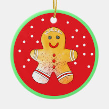 Rood en bruin peperkoek Boy Ornament