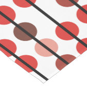 Rood en Bruin Polka Dot Stripe Patroon Medium Tafelloper (Hoek)