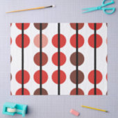Rood en Bruin Polka Dot Stripe Patroon Tissuepapier (Craft)