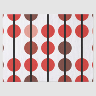 Rood en Bruin Polka Dot Stripe Patroon Tissuepapier