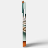 Rood en bruin ronde vorm Case-Mate iPhone case (Achterkant / Links)