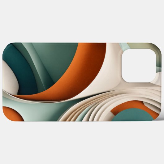 Rood en bruin ronde vorm Case-Mate iPhone case (Achterkant (horizontaal))