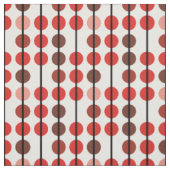 Rood en bruin stippel streeppatroon stof (Swatch)