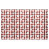 Rood en bruin stippel streeppatroon stof (Fat Quarter)