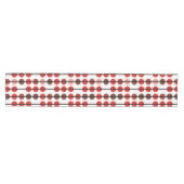 Rood en bruin Stippen Streep Patroon Medium Tafelloper (Horizontaal)