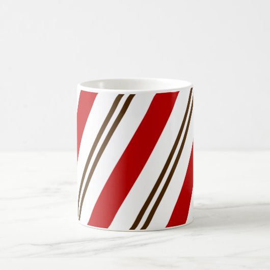 Rood- en chocoladebruine snoepriet koffiemok (Center)