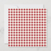 rood en crème gingham met hart notitiekaartje (Achterkant)