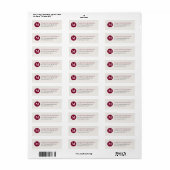 Rood en Crème Monogram Etiket (Full Sheet)