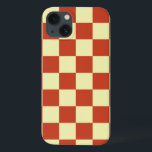 Rood- en crèmecontrole iPhone 13 hoesje<br><div class="desc">Een helder rode en crèmekleurige vormgeving,  geometrisch en eenvoudig,  maar de kleuren geven het een gevoel van vrolijke en  fantasie.</div>