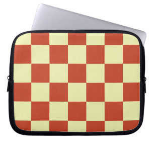 Rood- en crèmecontrole laptop sleeve